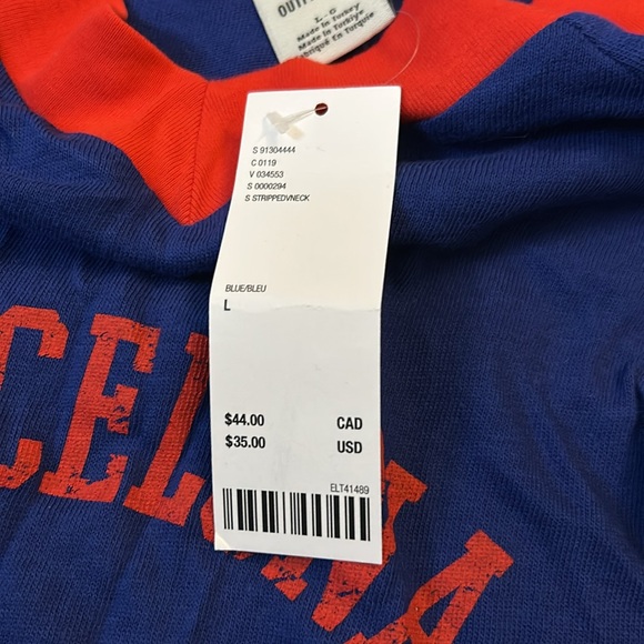 New with tag Urban Outfitters Sporty Ringer V-neck Tee - Picture 6 of 7